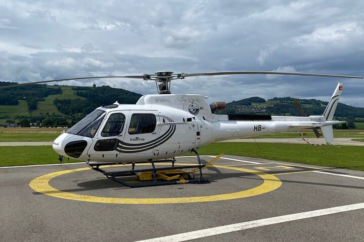 One of our helicopters with which we fly.