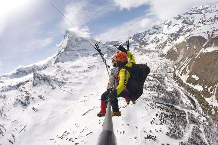 FLYMATTERHORN VIP Tandem Paragliding Zermatt Matterhorn Views