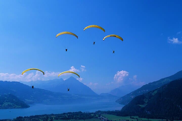 Sky Glass Scenic Bus tour To Interlaken with Paragliding Flight
