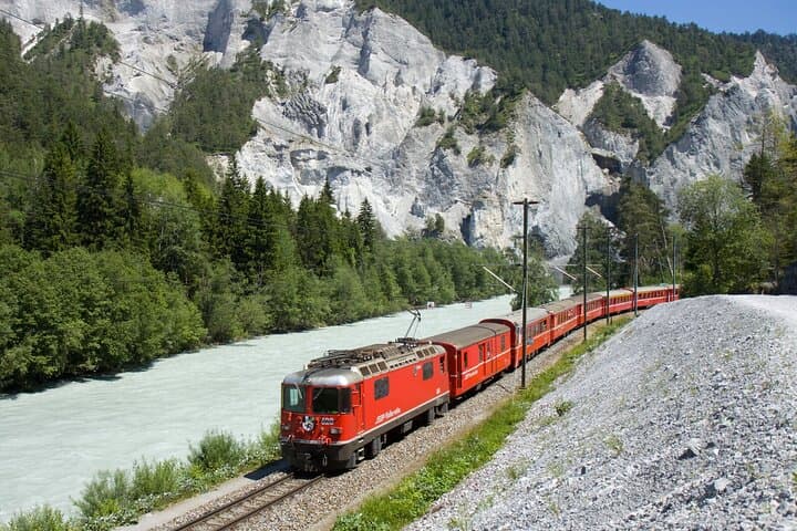 Rhaetian Railway - journey alongside the young Rhine