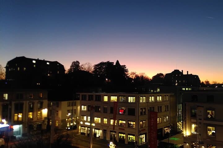 Montbenon Hill at night