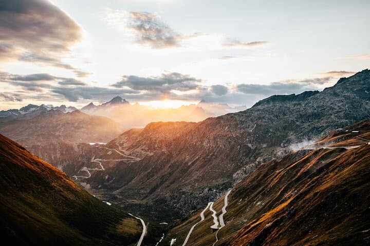 Furka Pass in the Swiss Alps