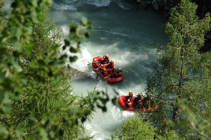 Giarsun Gorge Whitewater Action Rafting Engadin Switzerland