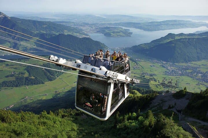 3 Mountains in 1 Day by Train: Cable Car, Funicular & Lake Cruise