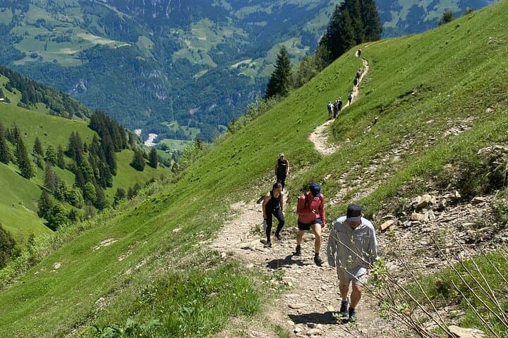 Individual hike in Swiss Alps with local mountaineers