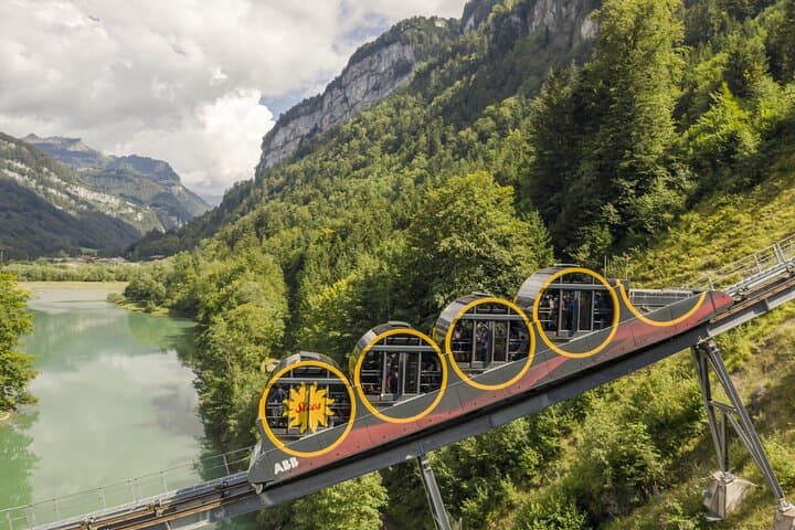 3 Mountains in 1 Day by Train: Cable Car, Funicular & Lake Cruise