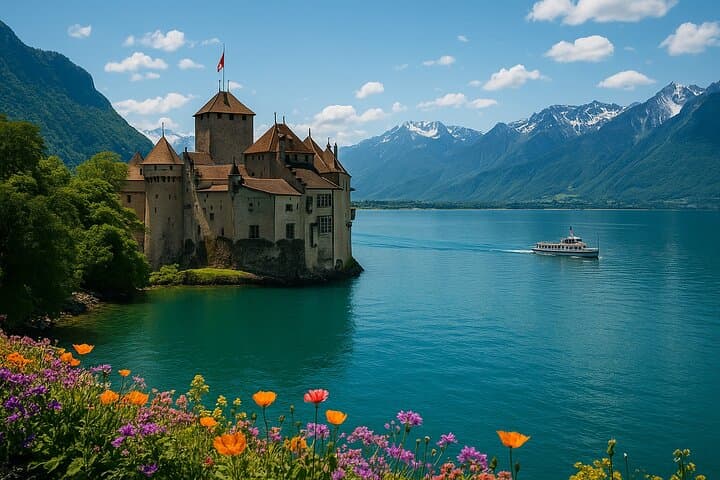 Montreux and Chillon Castel Day Tour from Zurich