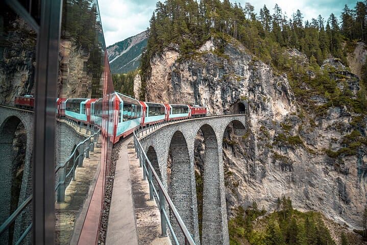 UNESCO Rhaetian Railway: Viaduct, Albula Train Museum, St. Moritz