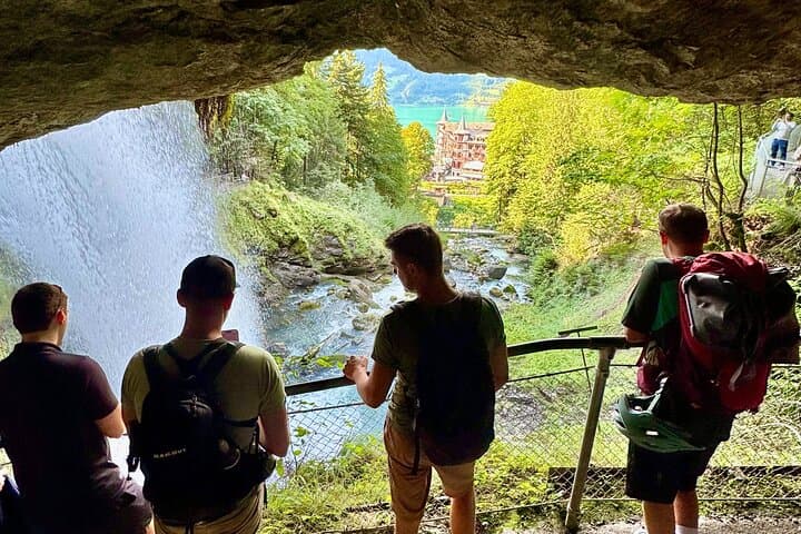 Walking near the Giessbach Falls.