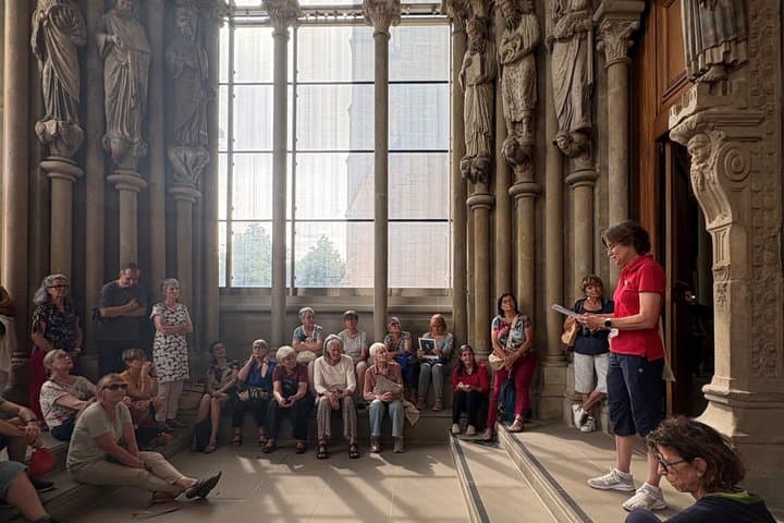 Guided group walking tour of the old town of Lausanne