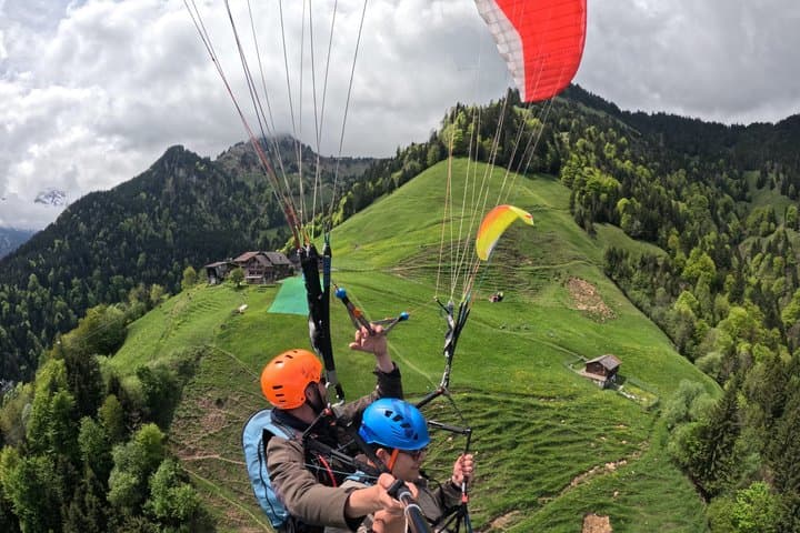 all inclusive Paragliding with Waterfall 4k Video and HD Pictures