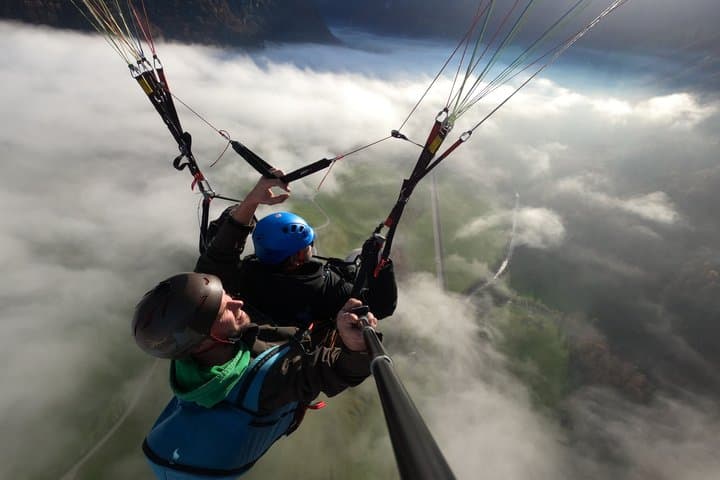 all inclusive Paragliding with Waterfall 4k Video and HD Pictures