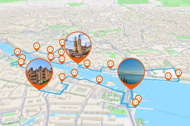 Zurich Audio Guided Walking Tour 1h45 and 20 audio reviews