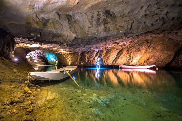 Swiss Alps Discovery Gorges Underground Lake and Wine