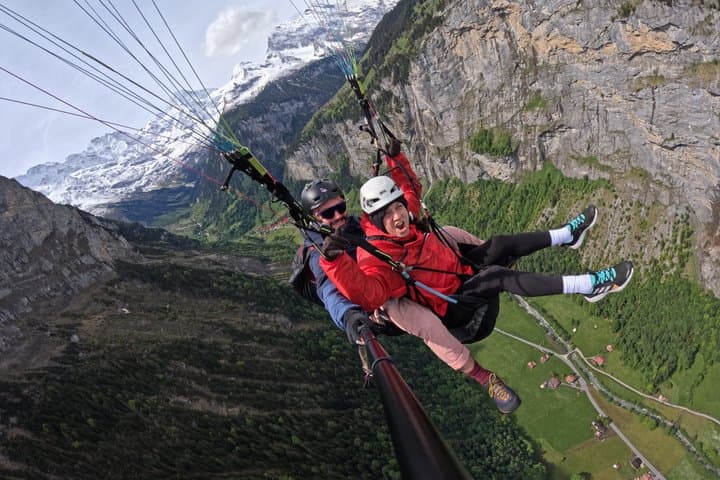 Mürren Lauterbrunnen: Paragliding Panorama Tandem Flights