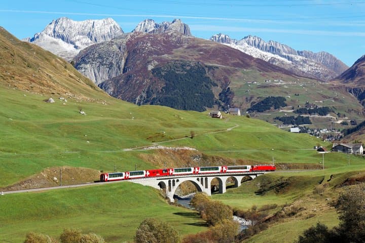 Glacier Express Panoramic Train Round Trip from Luzern