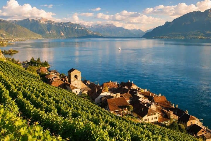 Lake Geneva Self-Guided Driving Audio Tour from Lausanne/Montreux