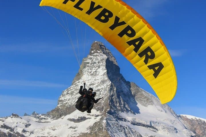 FLYMATTERHORN VIP Tandem Paragliding Zermatt Matterhorn Views