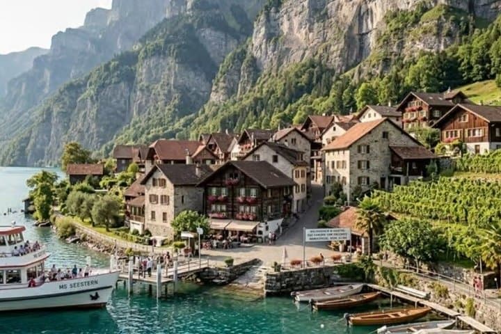 Chur Day Trip Flumserberg and Lake Walensee Boat Ride