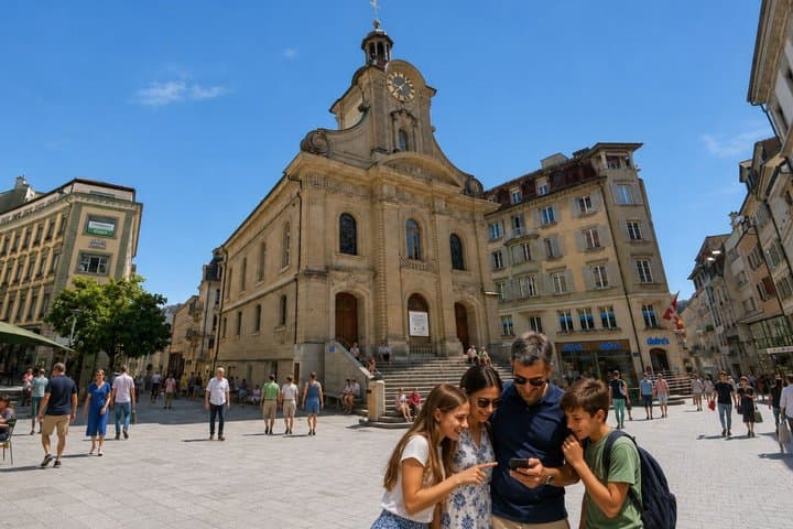 Lausanne Scavenger Hunt and Highlights Self Guided Walking Tour