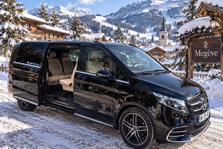 Geneva Airport (GVA) to Megève Private Transfer by Mercedes