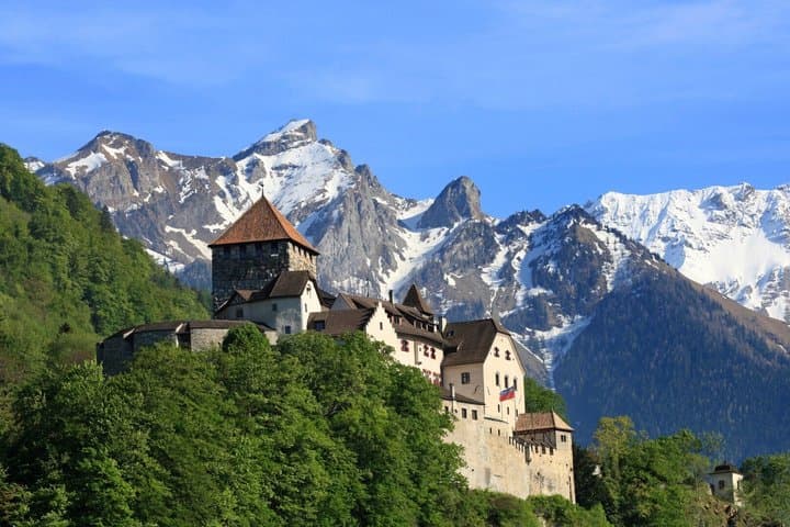 Liechtenstein St Gallen UNESCO library & Rhine Falls from Zurich